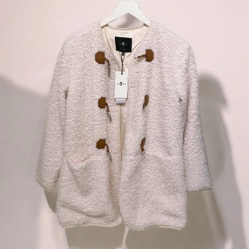 NWT 7 for all mankind Sherpa Jacket - Picture 7 of 10